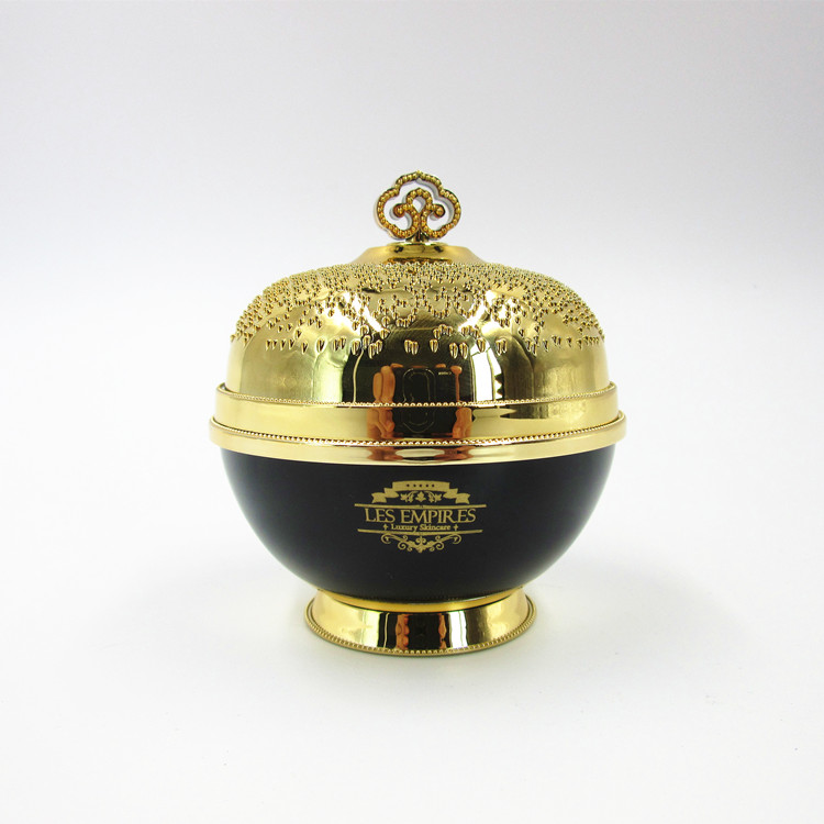 new imperial crown shape luxury cosmetic bottles acrylic bottle empty cosmetic cream jar
