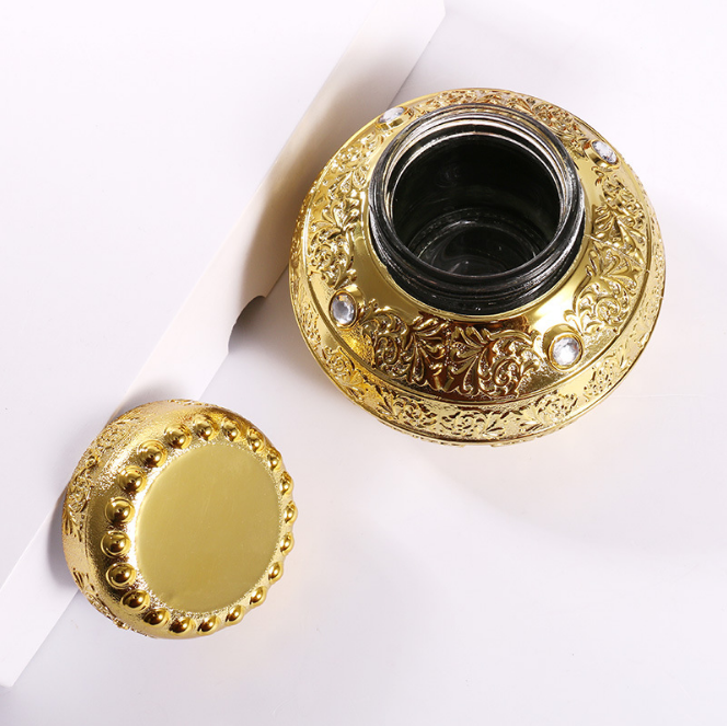 new luxury 70ml glass cream jar bottle with eye screw lid and inner pad cosmetic storage container for skincare cream eye cream