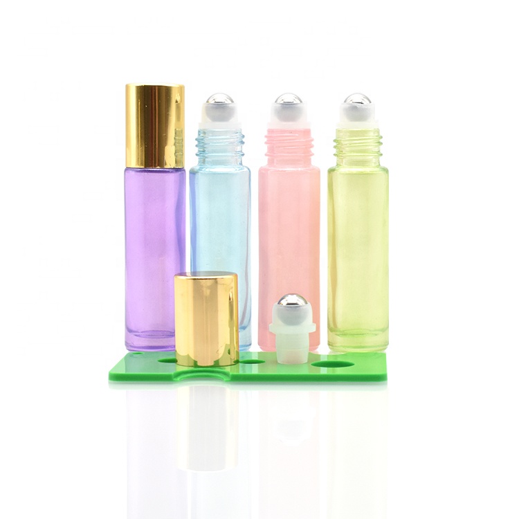 new pearl light glass roll on bottle 10ml glass roller bottle for perfume essential oil