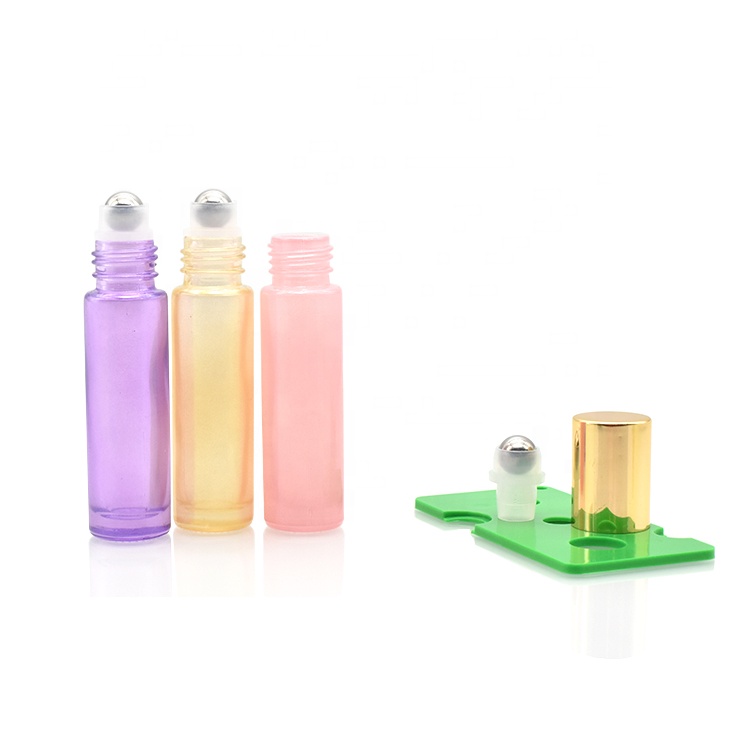 new pearl light glass roll on bottle 10ml glass roller bottle for perfume essential oil