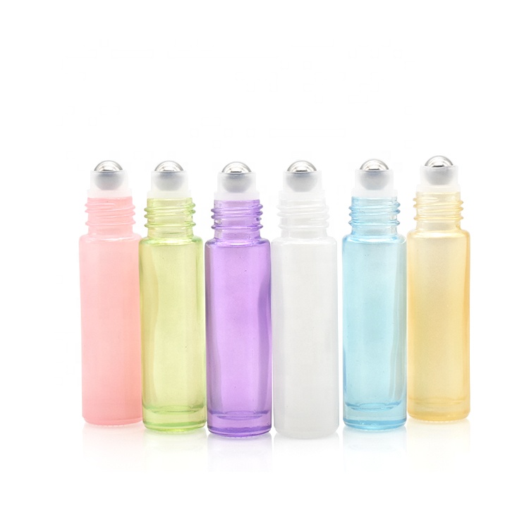 new pearl light glass roll on bottle 10ml glass roller bottle for perfume essential oil