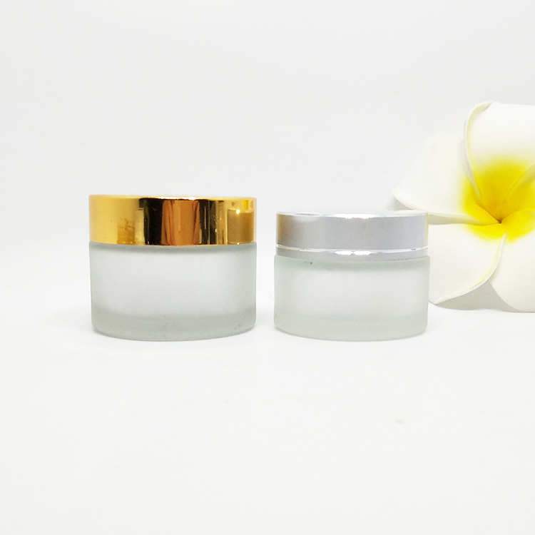 new popular glass cosmetic jars 5g 10g 20g 30g 50g 100g 200g body scrub matte pink glass cream jar with matte silver lid