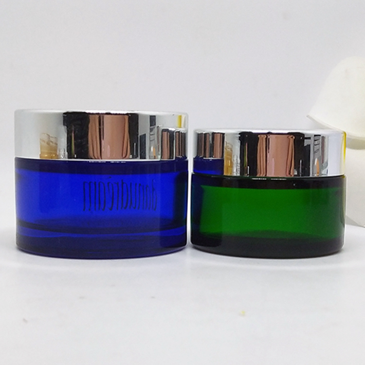 new popular glass cosmetic jars 5g 10g 20g 30g 50g 100g 200g body scrub matte pink glass cream jar with matte silver lid