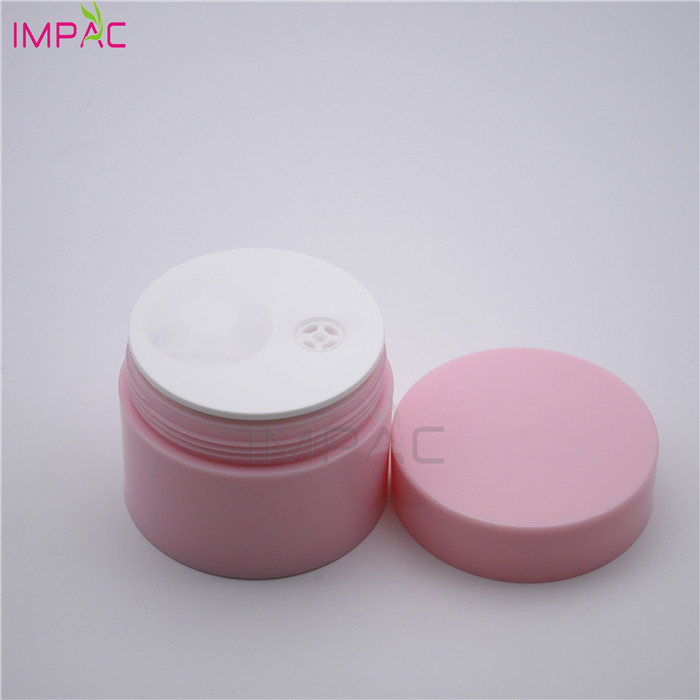 new popular plastic facial concealer pink cosmetic airless jar 50ml