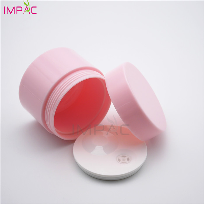 new popular plastic facial concealer pink cosmetic airless jar 50ml