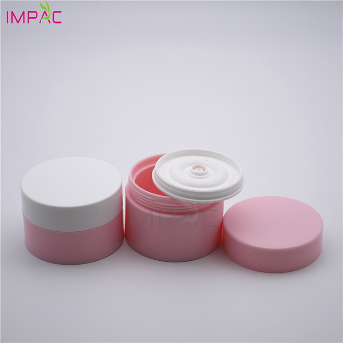 new popular plastic facial concealer pink cosmetic airless jar 50ml