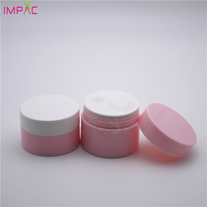 new popular plastic facial concealer pink cosmetic airless jar 50ml