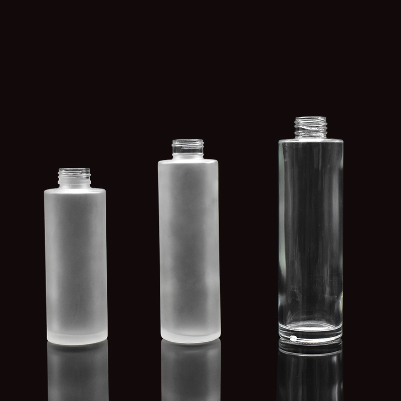 new product 10ml 20ml 30ml 50ml 100ml 120ml 150ml flat shoulder frosted clear glass cosmetic bottle with spray pump cap