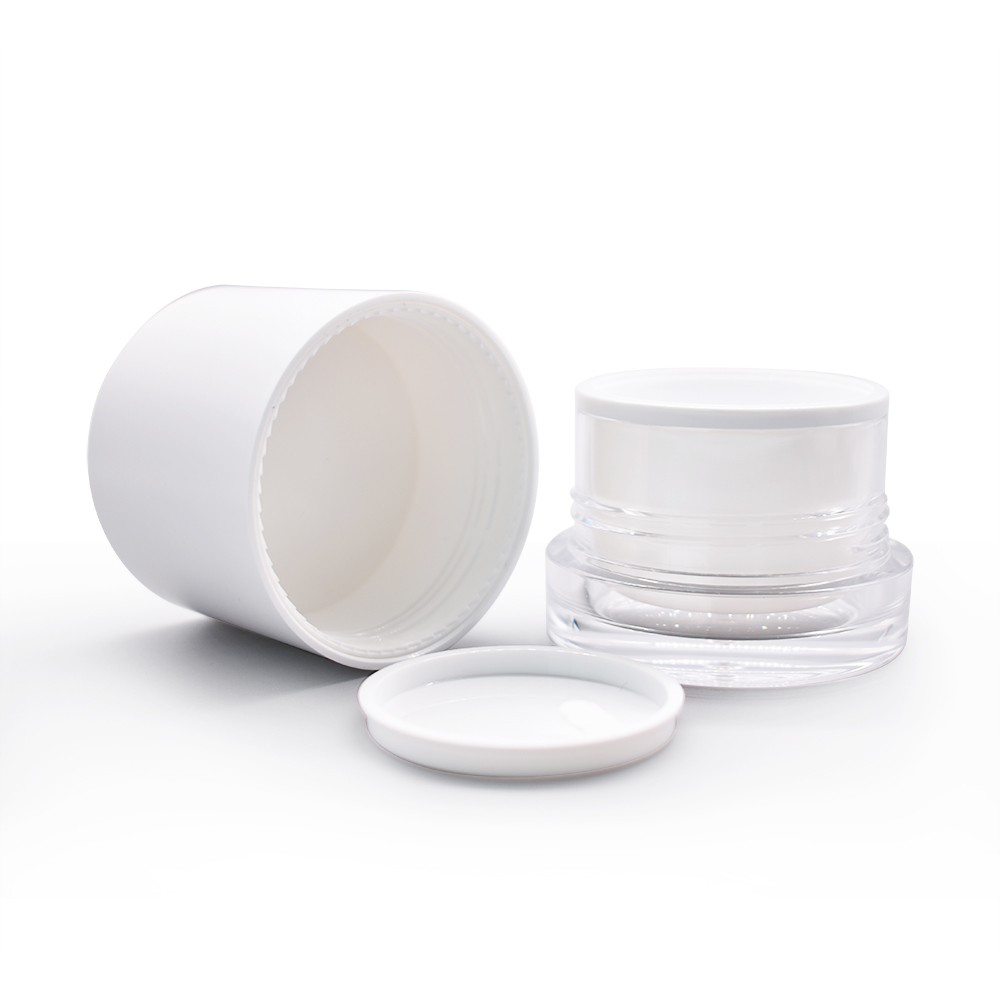 new product empty 15ml 30ml 50ml white cosmetic skin care Container acrylic plastic jar set