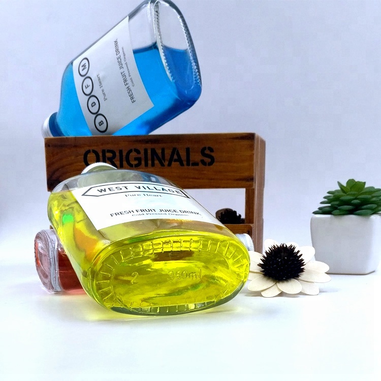 new product flat portable coffee kombucha cold juice beverage glass bottle with custom cap BPA free tritan 500ml 16oz