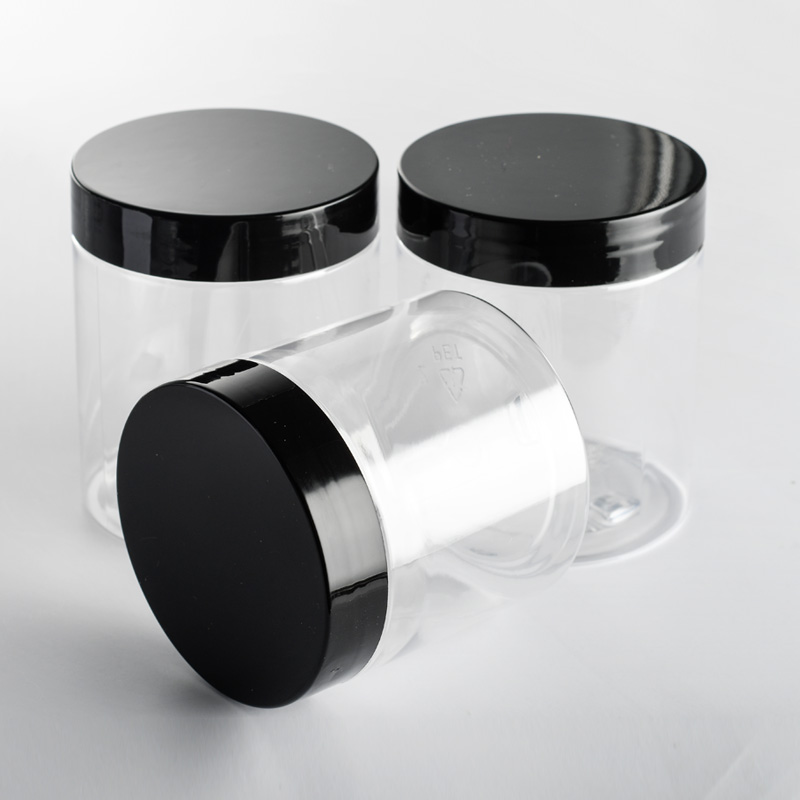 new product pet jar clear 200ml 250ml 300ml 1000ml with screw plastic lid
