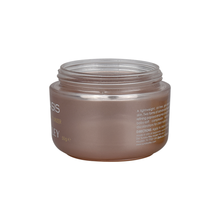 new product rose gold color 50g empty cosmetic cream jar double wall PP inner glass skin care cream jar with white plastic cap