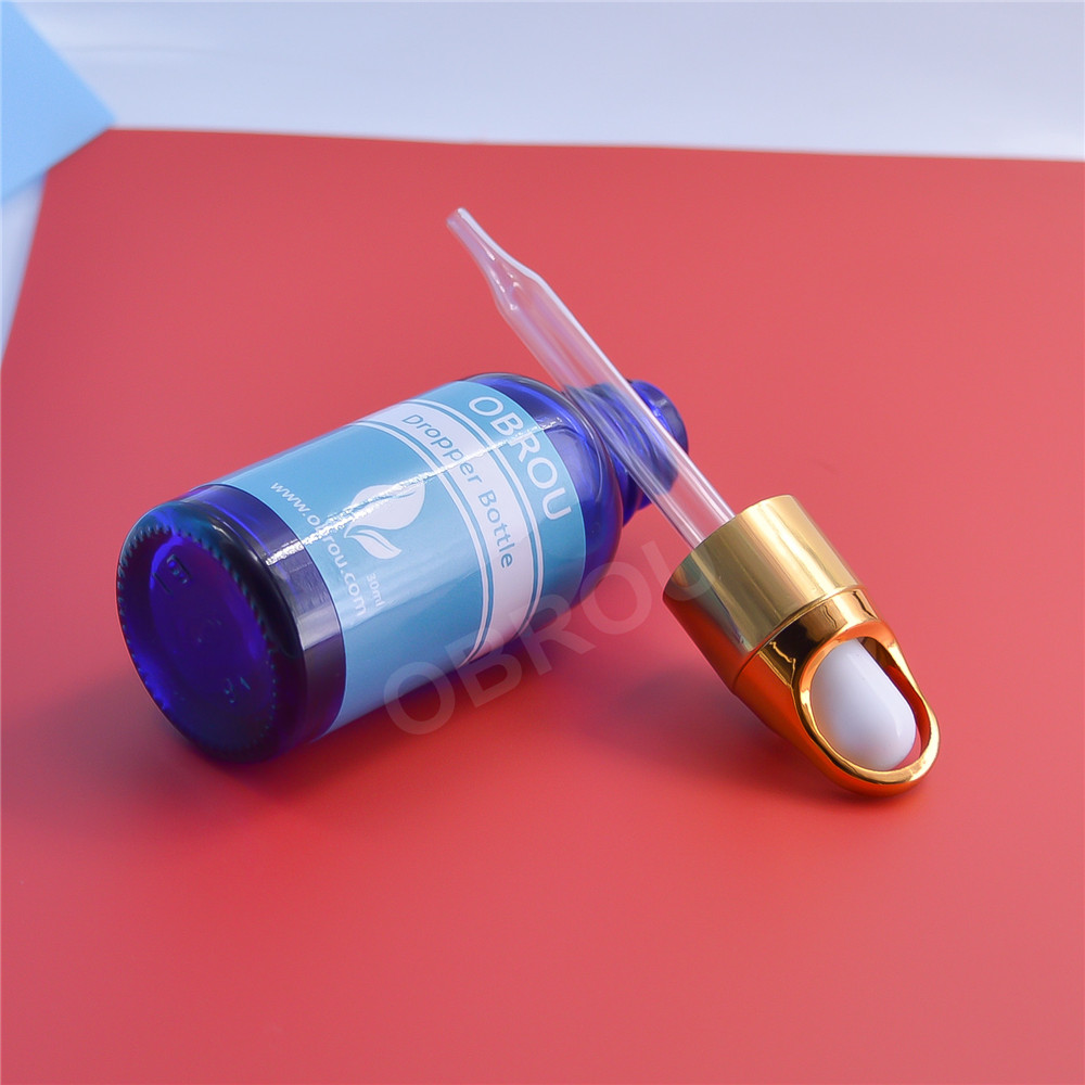 new stocks glass cosmetic serum dropper bottle cobalt blue amber 30ml 50ml 100ml glass bottle dropper