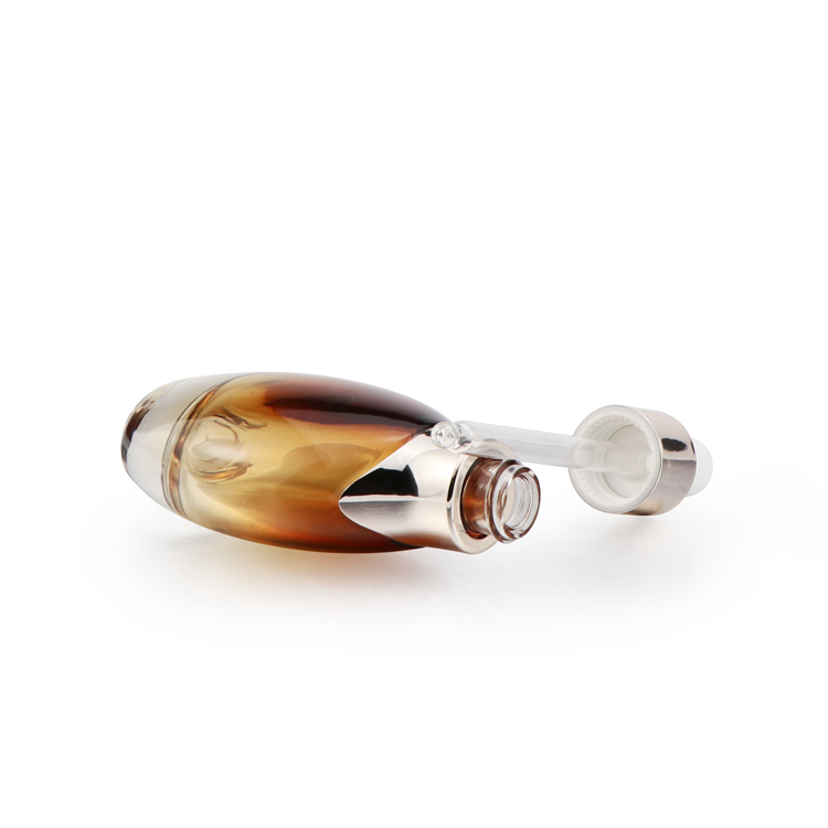 new style 5 10 15 20 30 50 100ml amber Electroplate glass essential oil dropper bottle