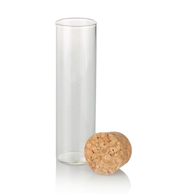 newest 50ml clear glass test tube cigarette spice bottle vial with wooden cork for Laboratory