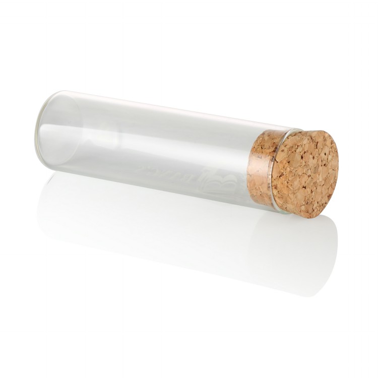newest 50ml clear glass test tube cigarette spice bottle vial with wooden cork for Laboratory