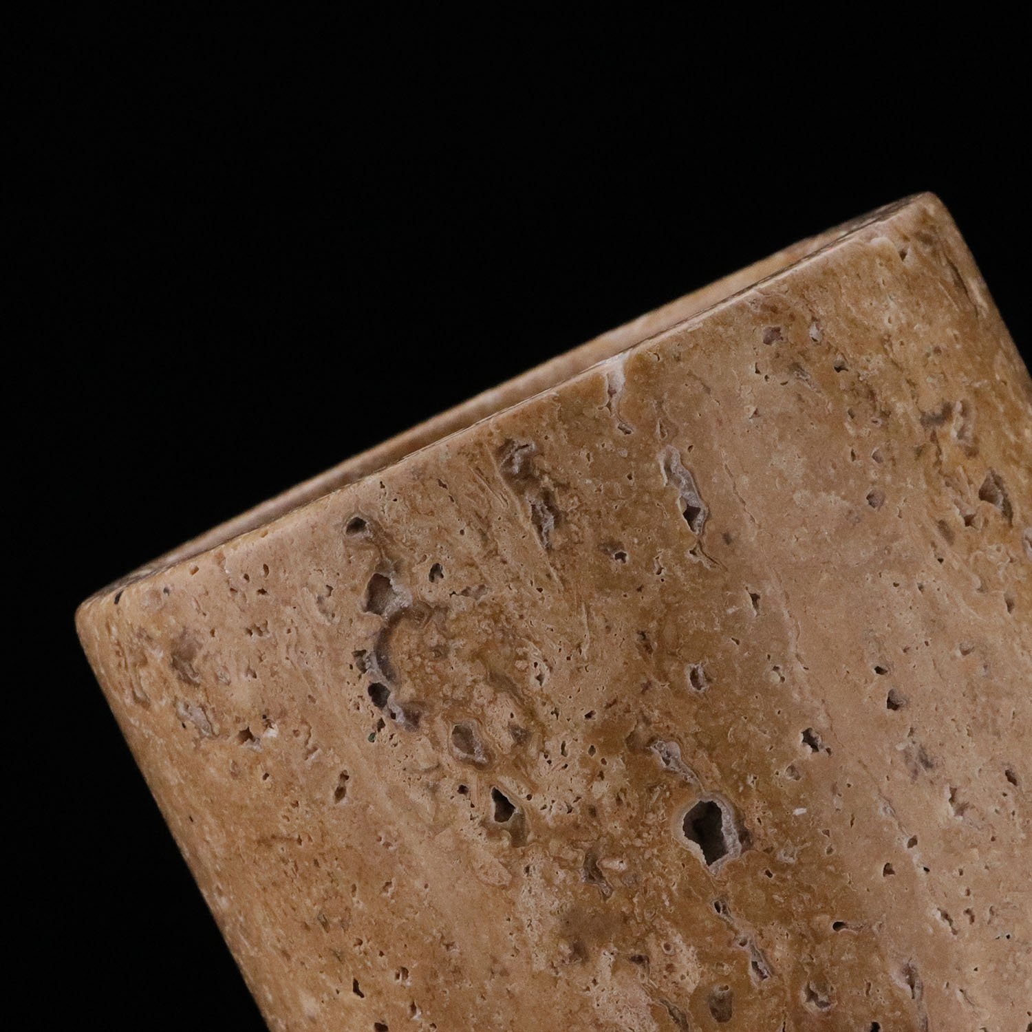 newest natural tiny hole marble storage jar with lid for bathroom cotton ball