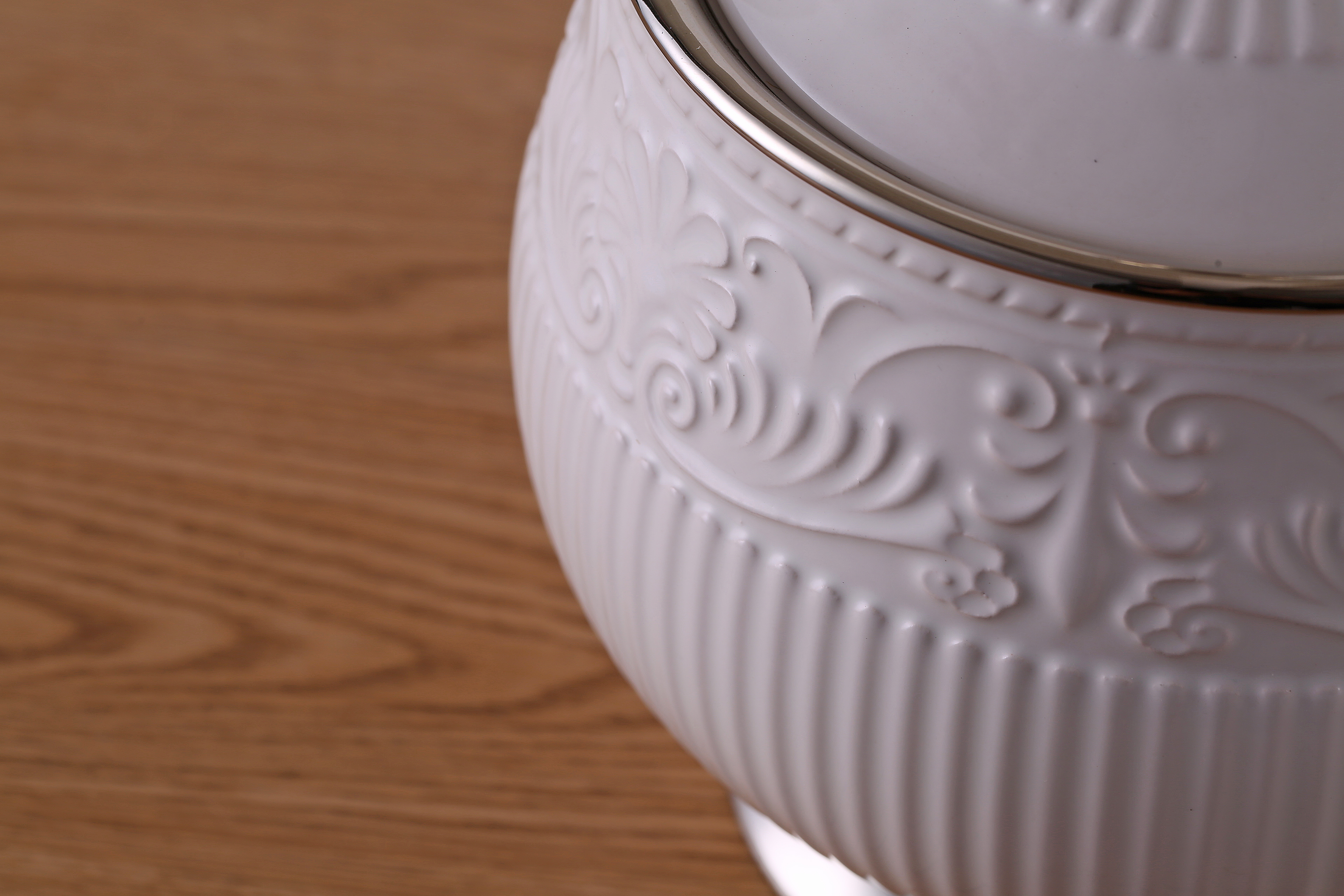 nordic style embossed white home goods kitchen canister ceramic food storage jars for coffee tea sugar