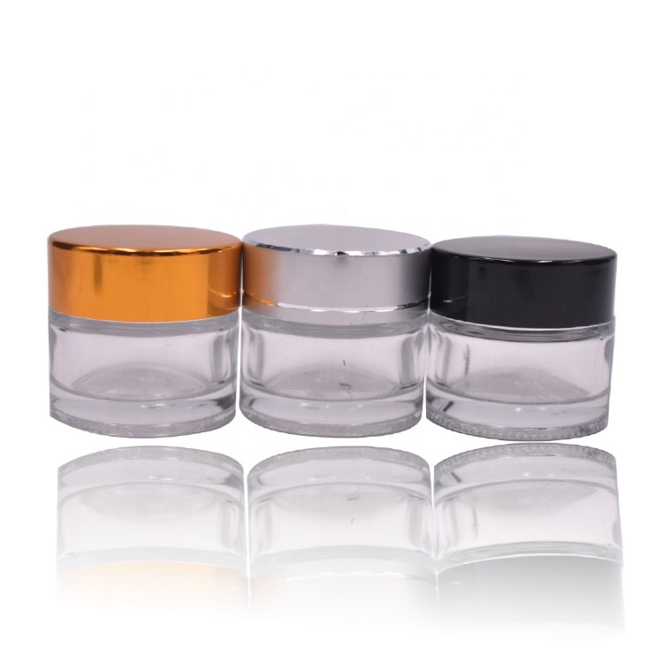 oem odm skin care small round glass transparent 5g cosmetic jar for eye cream, herbs
