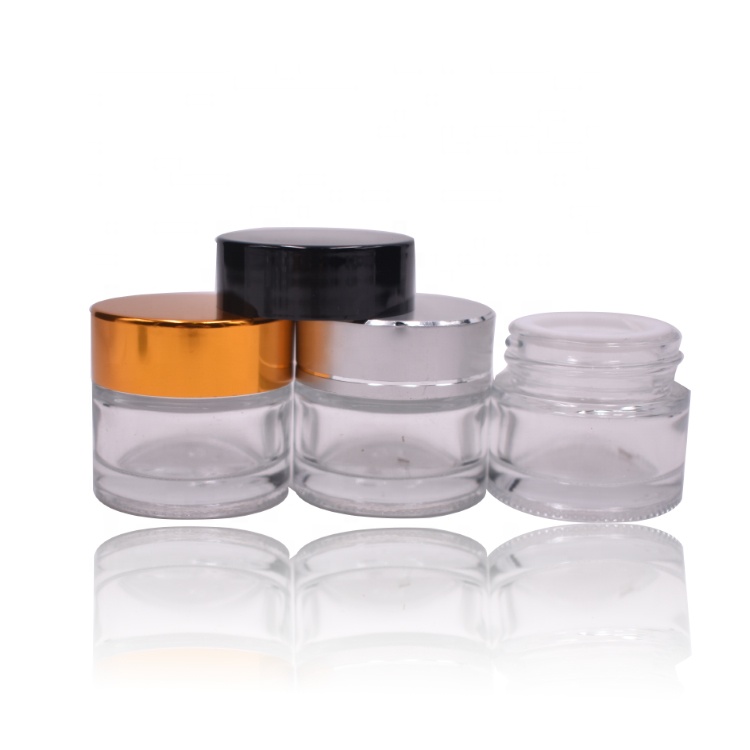 oem odm skin care small round glass transparent 5g cosmetic jar for eye cream, herbs
