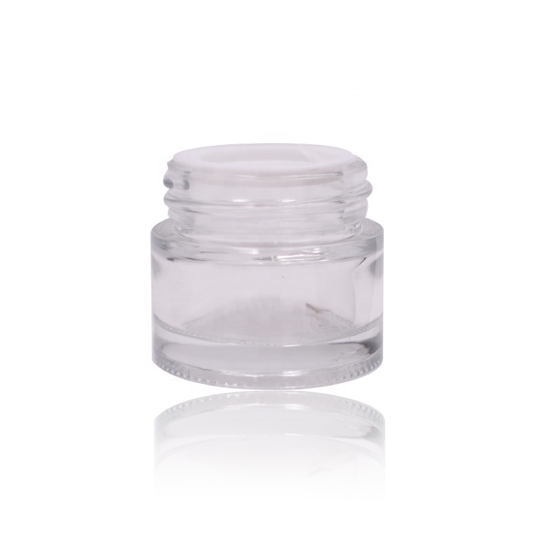 oem odm skin care small round glass transparent 5g cosmetic jar for eye cream, herbs