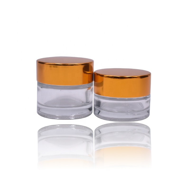 oem odm skin care small round glass transparent 5g cosmetic jar for eye cream, herbs