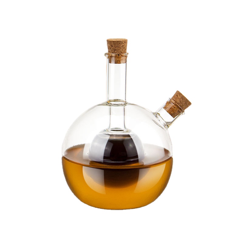 oil&vinegar Glass container double oil pots glass condiment bottles