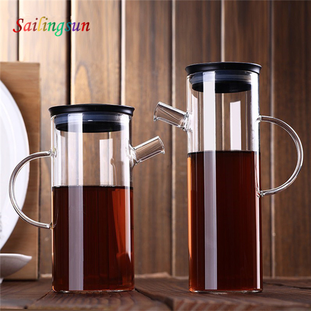 oil vinegar customization capacity handcraft pyrex glass condiments bottle