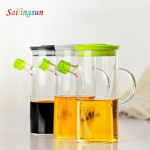 oil vinegar customization capacity handcraft pyrex glass condiments bottle
