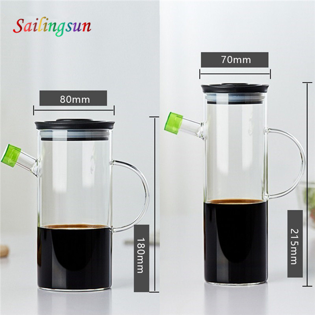 oil vinegar customization capacity handcraft pyrex glass condiments bottle