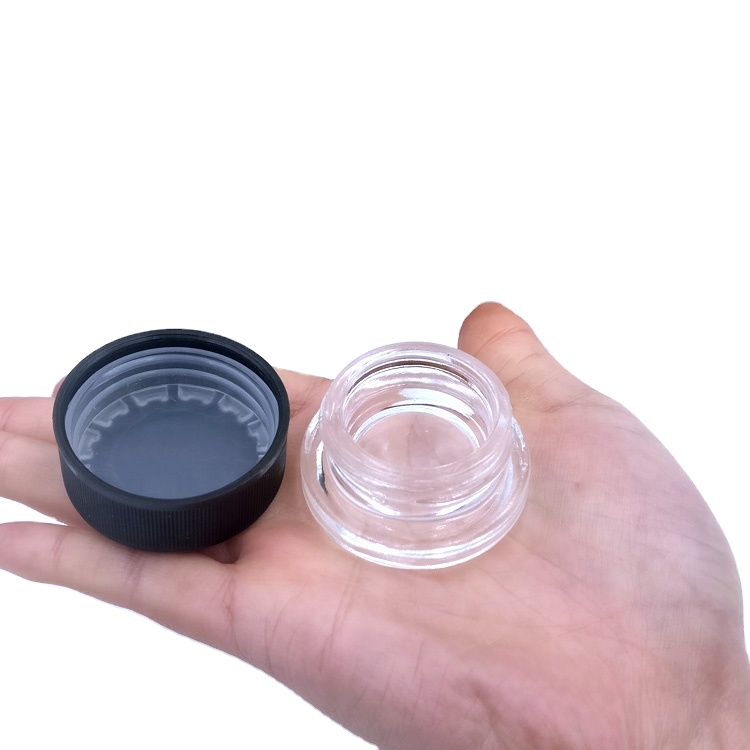 ointment packaging Concentrate container7ml Low Profile wax herb oil rosin dab bottle 9ml airtight glass child proof jar for CBD
