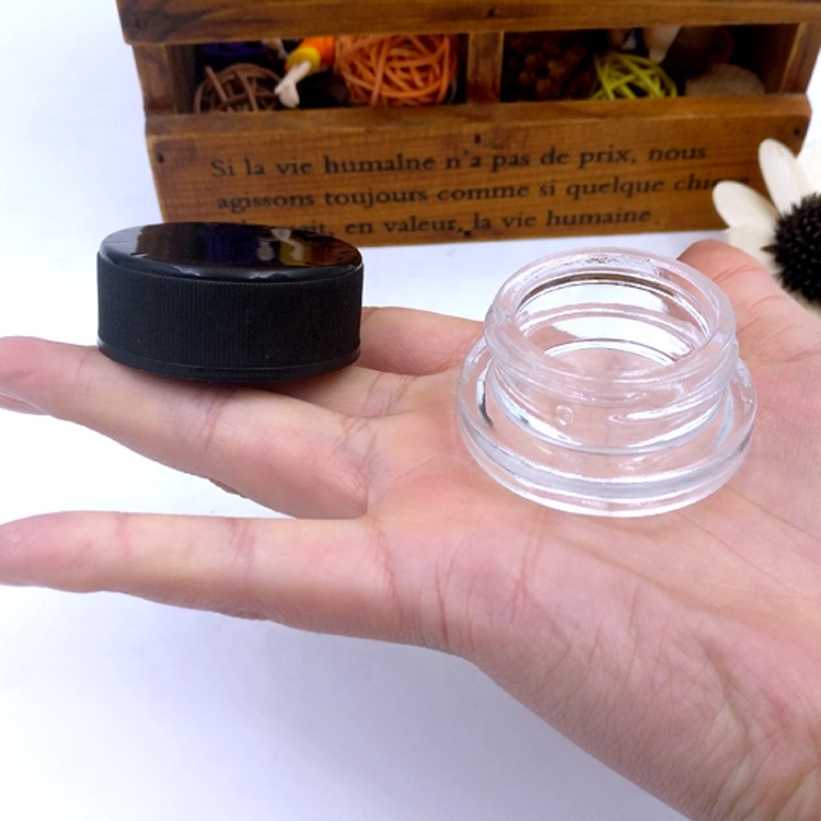 ointment packaging Concentrate container7ml Low Profile wax herb oil rosin dab bottle 9ml airtight glass child proof jar for CBD
