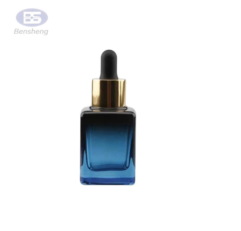 ombr color glass roll on bottle perfume bottle doterra essential oil bottle with steel roller and gold cap