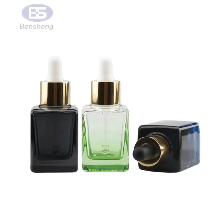 ombr color glass roll on bottle perfume bottle doterra essential oil bottle with steel roller and gold cap