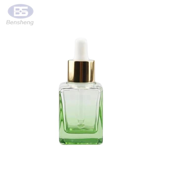 ombr color glass roll on bottle perfume bottle doterra essential oil bottle with steel roller and gold cap