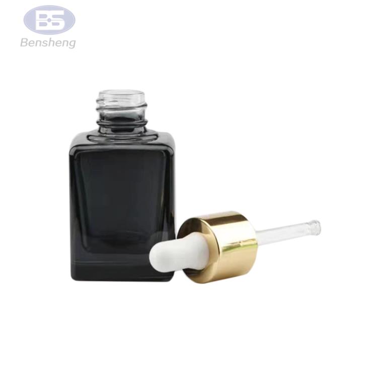 ombr color glass roll on bottle perfume bottle doterra essential oil bottle with steel roller and gold cap