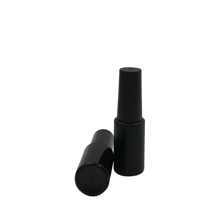 on sale black round shape 5ml gel nail polish glass bottle with brush cap