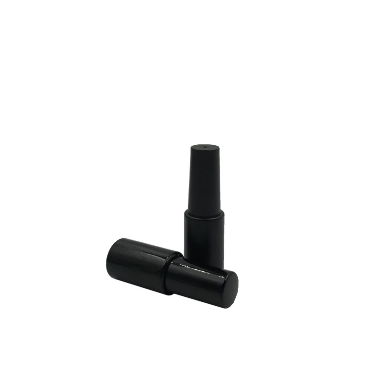 on sale black round shape 5ml gel nail polish glass bottle with brush cap