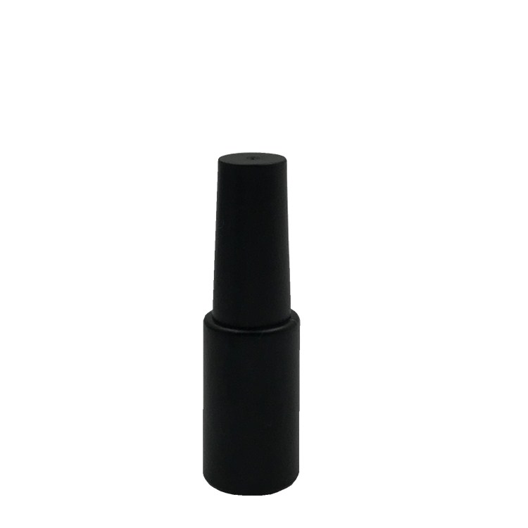 on sale black round shape 5ml gel nail polish glass bottle with brush cap