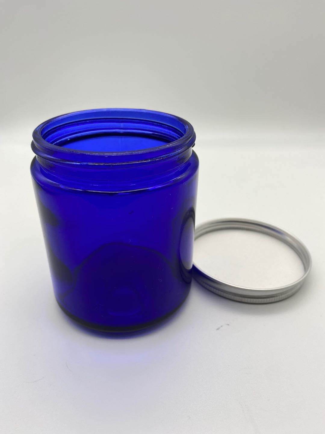 one piece tin canning lid blue empty glass candle jars in bulk