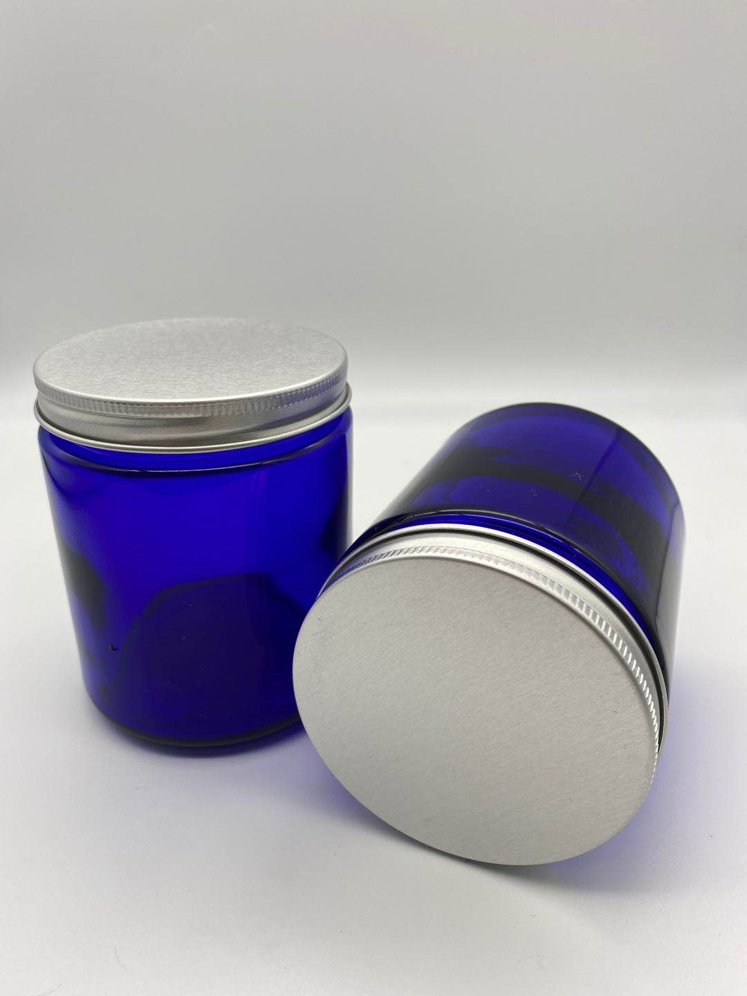one piece tin canning lid blue empty glass candle jars in bulk