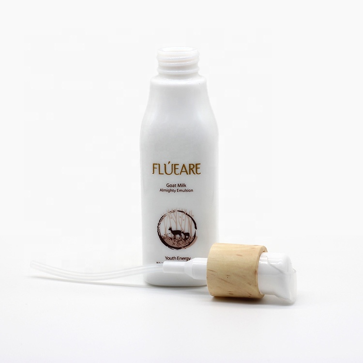 opal white glass bottles empty cosmetic serum pump bottles