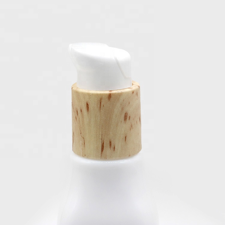 opal white glass bottles empty cosmetic serum pump bottles