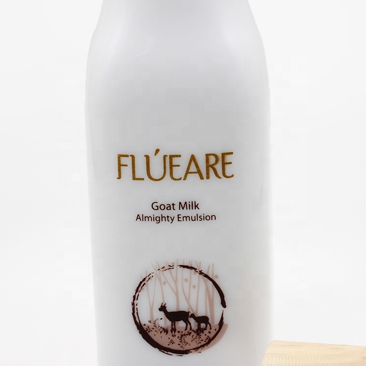 opal white glass bottles empty cosmetic serum pump bottles