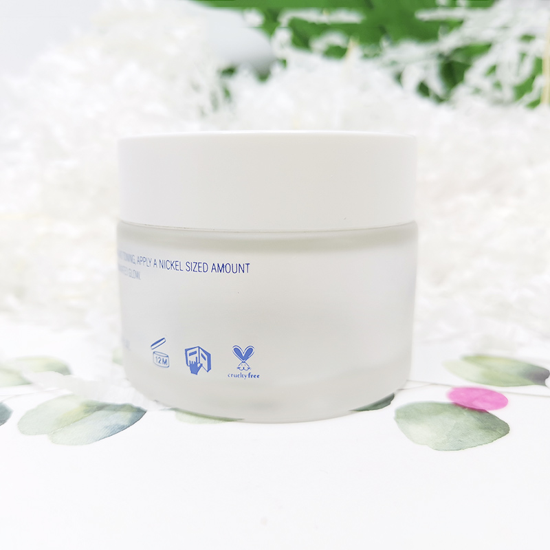 opal white glass jar glass jar white lid white glass cosmetic jar  for skin cream