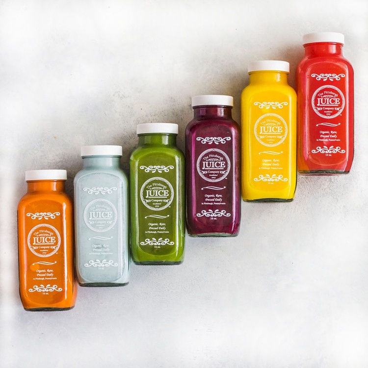 organic raw pressed daily 500ml glass beverage juice french square bottles 16oz with plastic aluminium cap