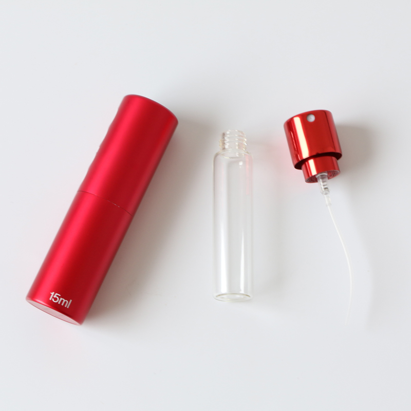outside aluminum 20ml glass mini perfume spray bottles