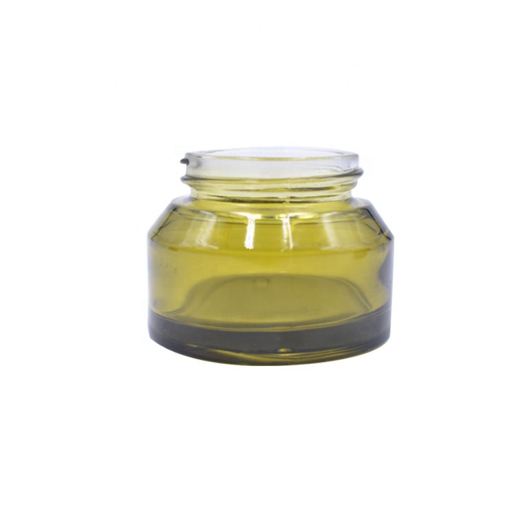 outstanding high quality packaging glass jar cream 50g cream containers jar with black lids