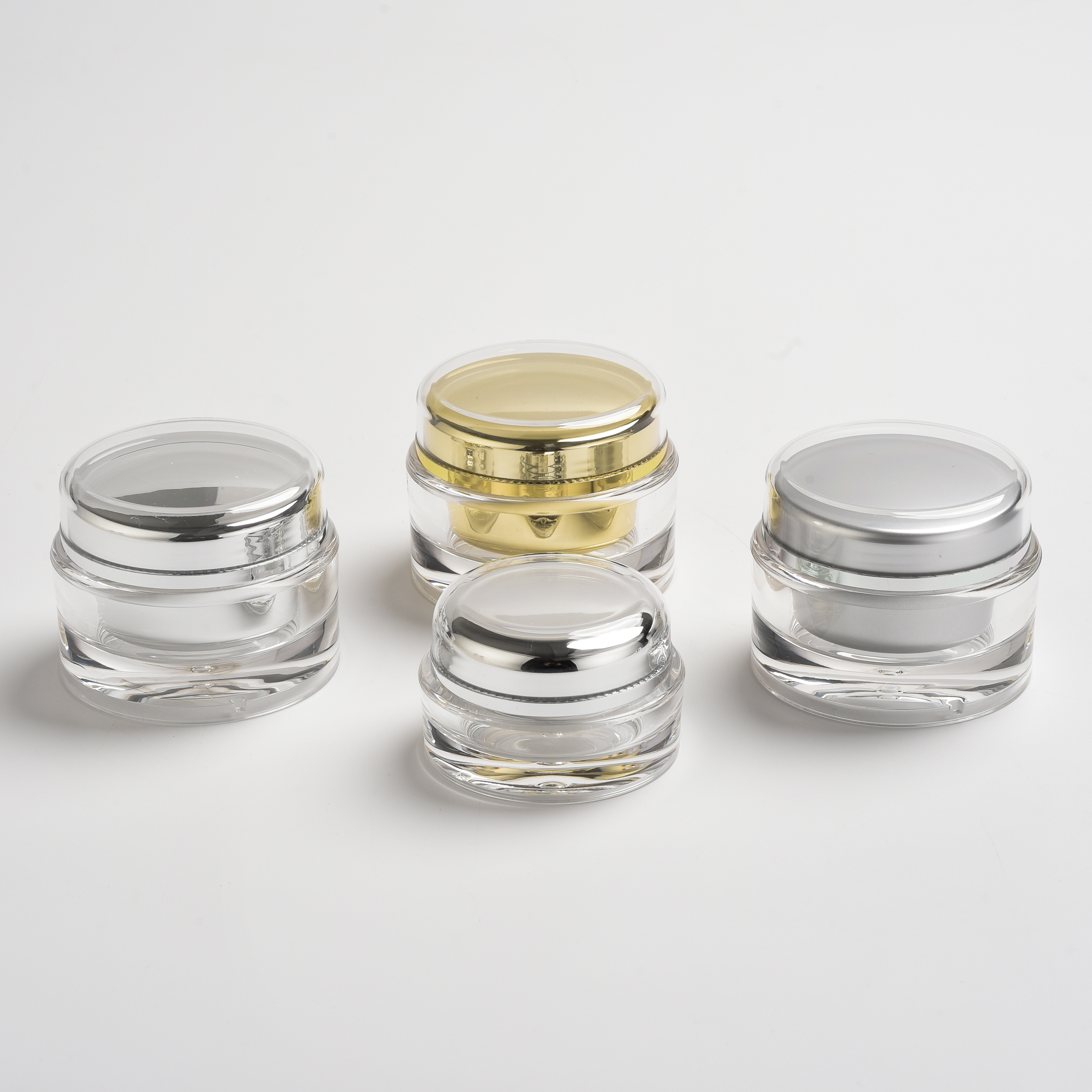 oval round shaped plastic cream jars acrylic good quality jars 50g