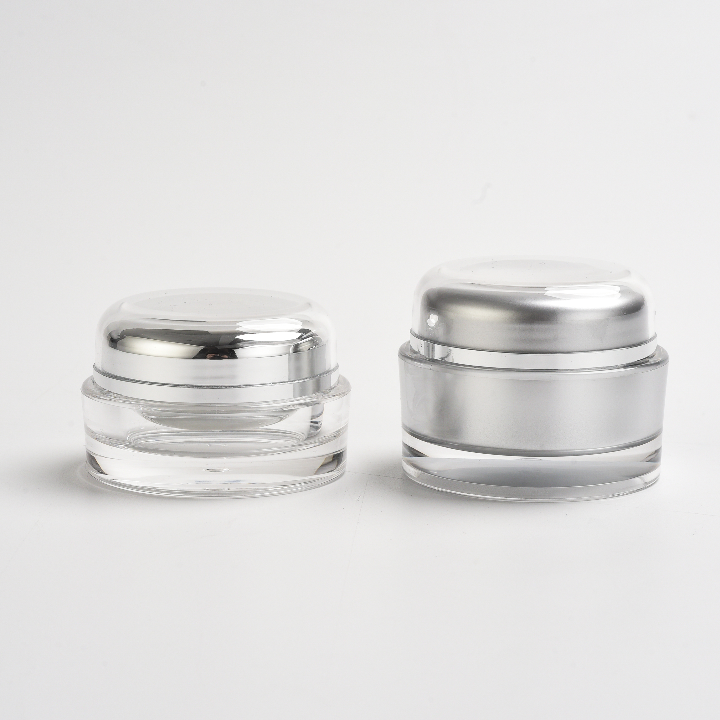 oval round shaped plastic cream jars acrylic good quality jars 50g